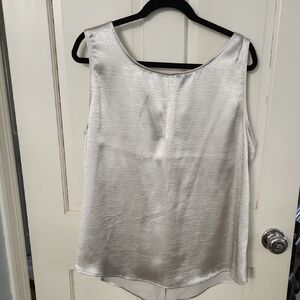 Elegant Silver Sleeveless Top
